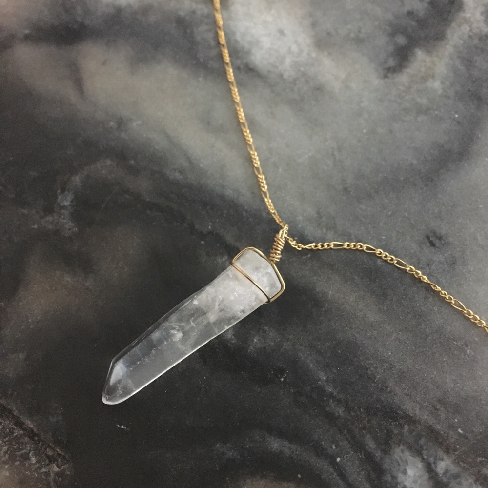 14k Gold Chain with Crystal